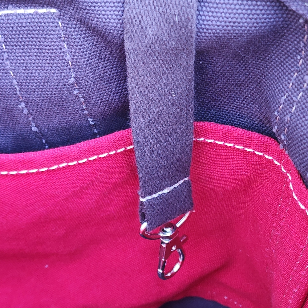 Lands' End Navy and Red Tote Bag - Picture 8 of 11